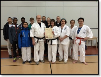 Sensei Julie, of Ajax-Pickering Wado Kai Karate, received her 3rd dan